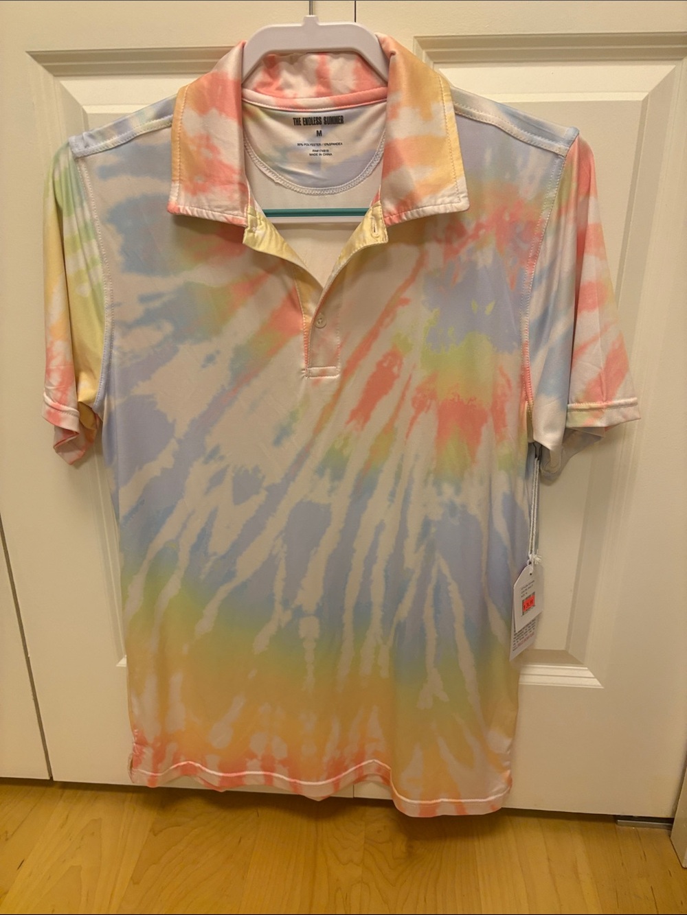 Endless summer Pastel Tie-Dye Polo Shirt — Multi-Color